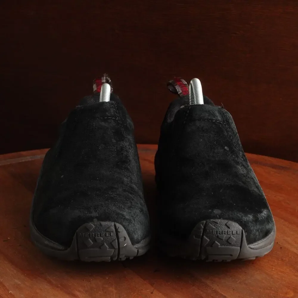 Merrell‎ Shoes Womens SZ 6 Black Jungle Moc Suede Slip On Outdoor Casual Loafers